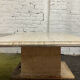 Fedam coffee table in travertine and brass from the 70s