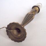 Pied de lampe bronze cannelé