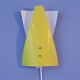 Set of 2 dutch wall lights in red and yellow, 1960s