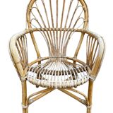 Rattan armchair from the 60s, Netherlands