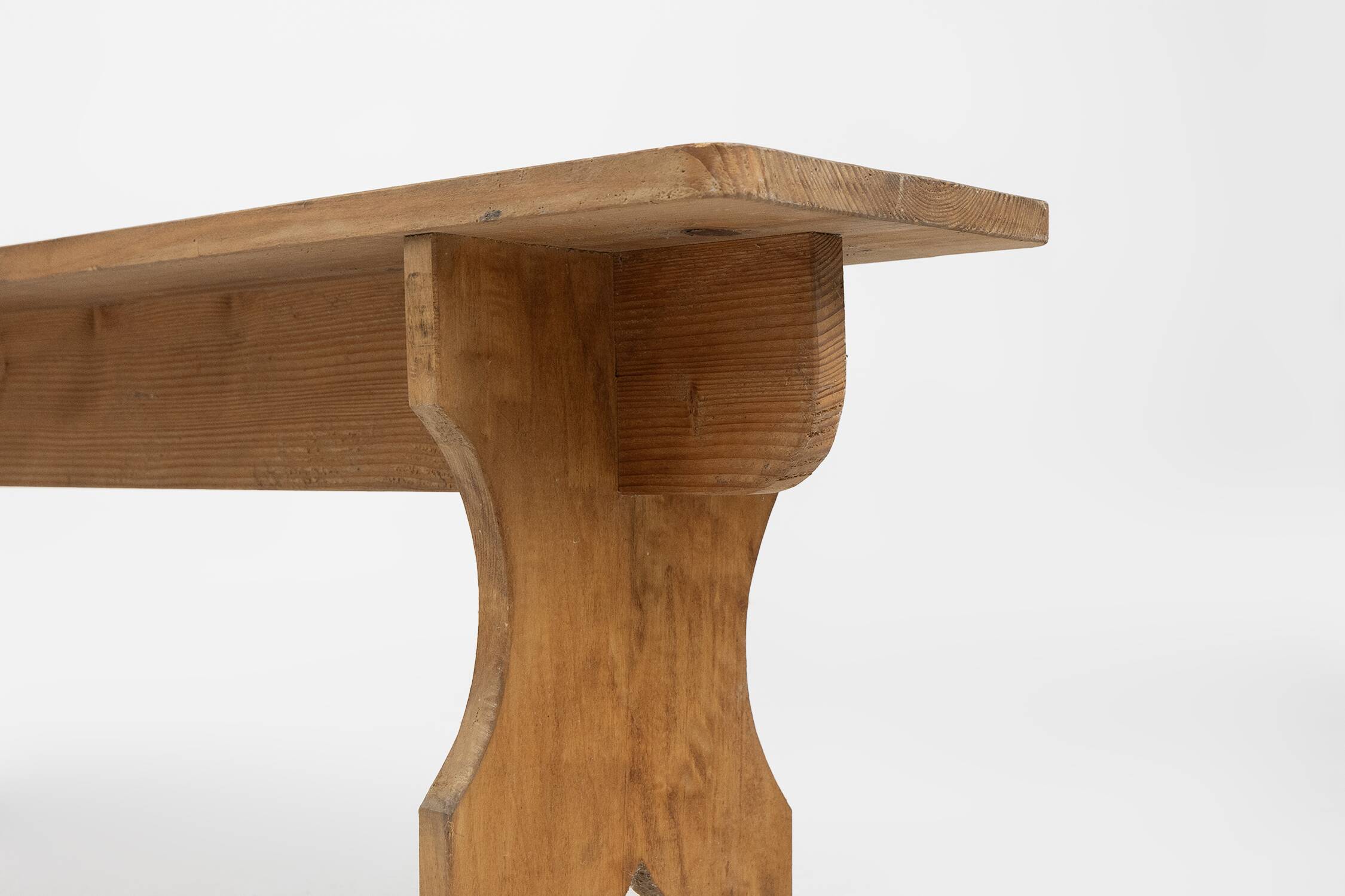 Art Deco bench in solid wood, France ca. 1940