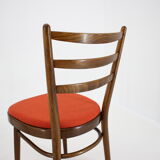 Ensemble de quatre chaises à manger Tchécoslovaquie 1965