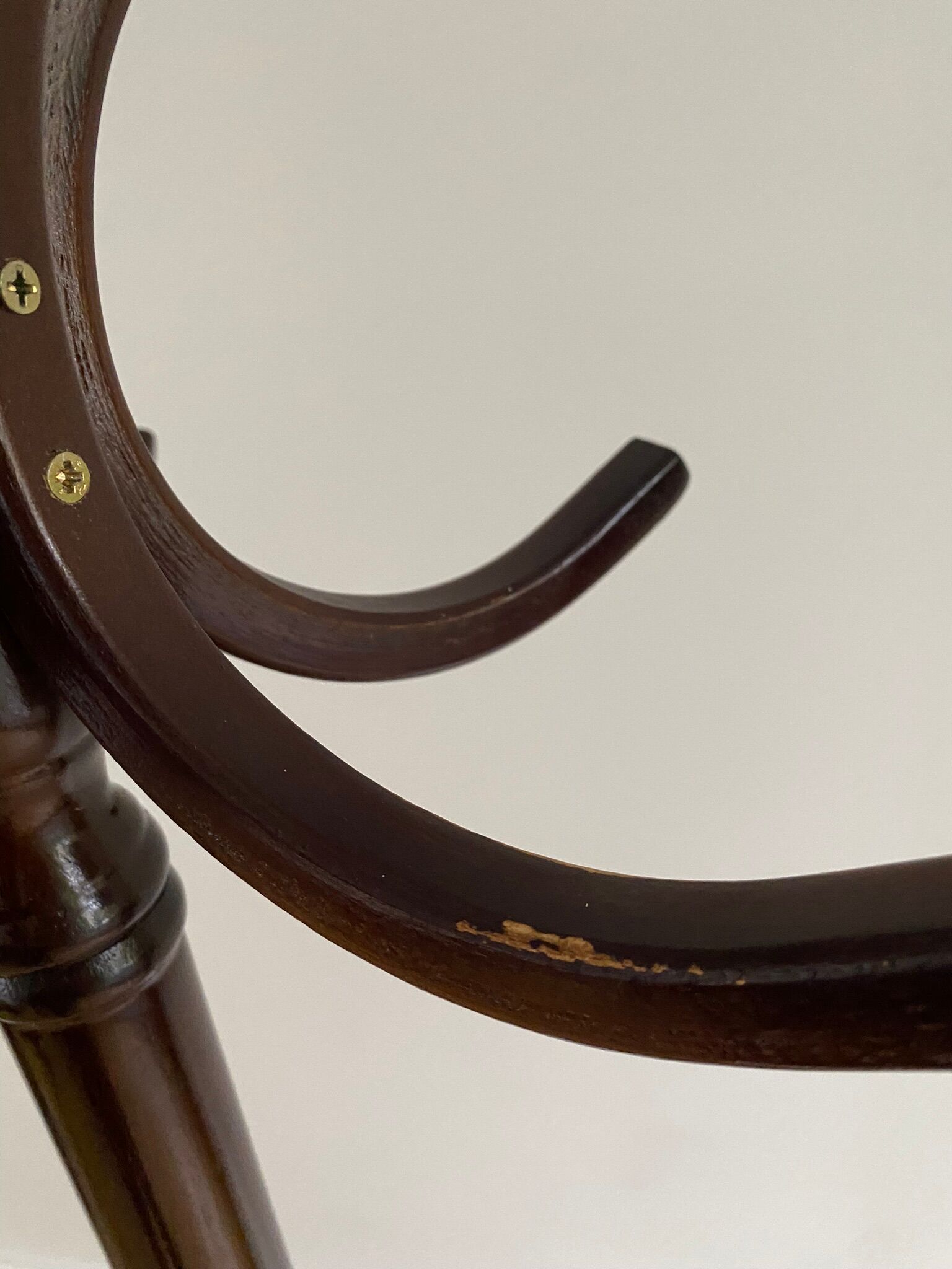Porte manteau perroquet vintage bois brun