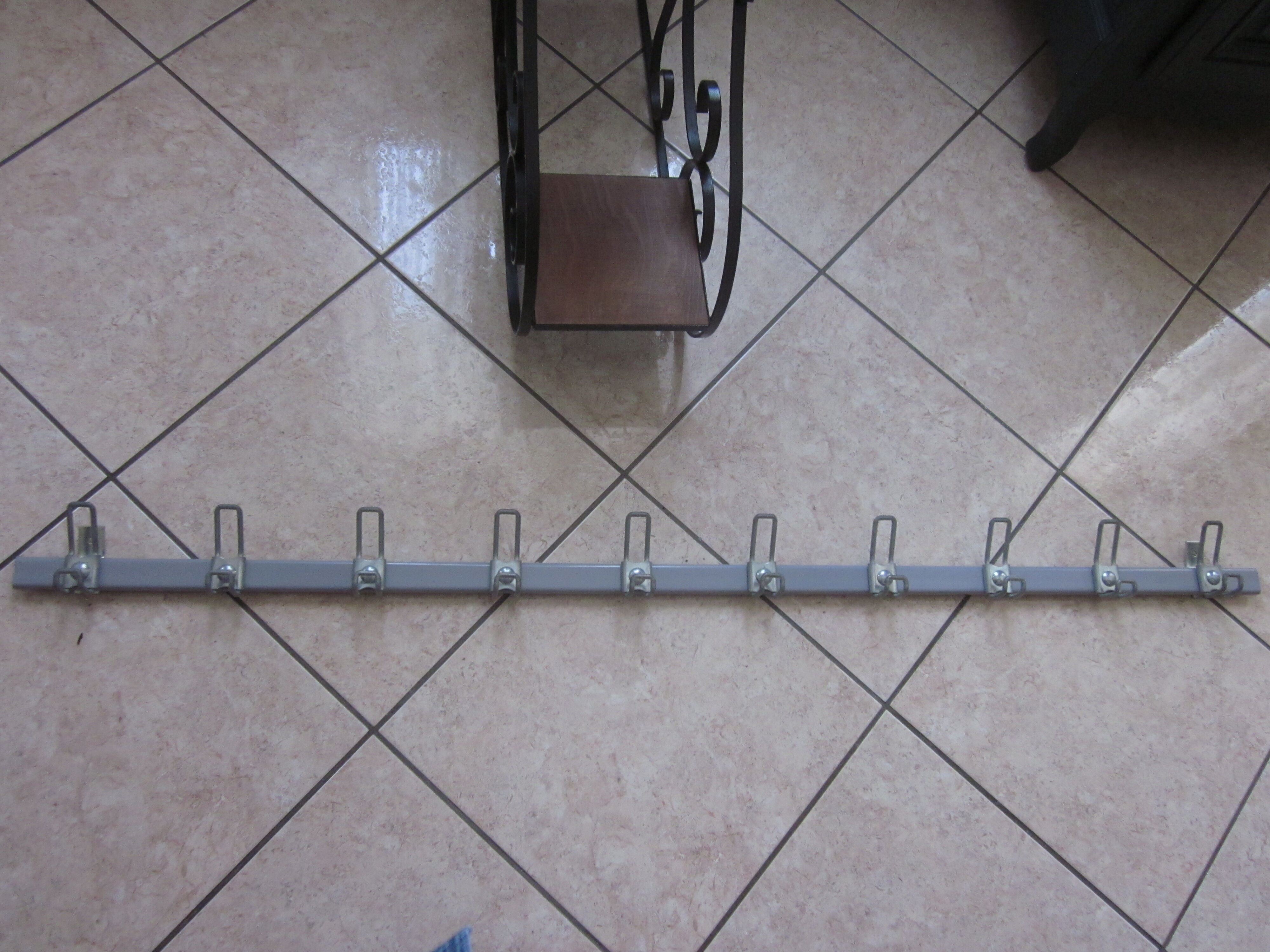 Metal school coat holder