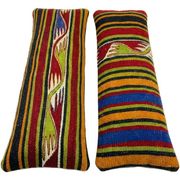 Set of 2 vintage kilim cushion covers 20x51 cm