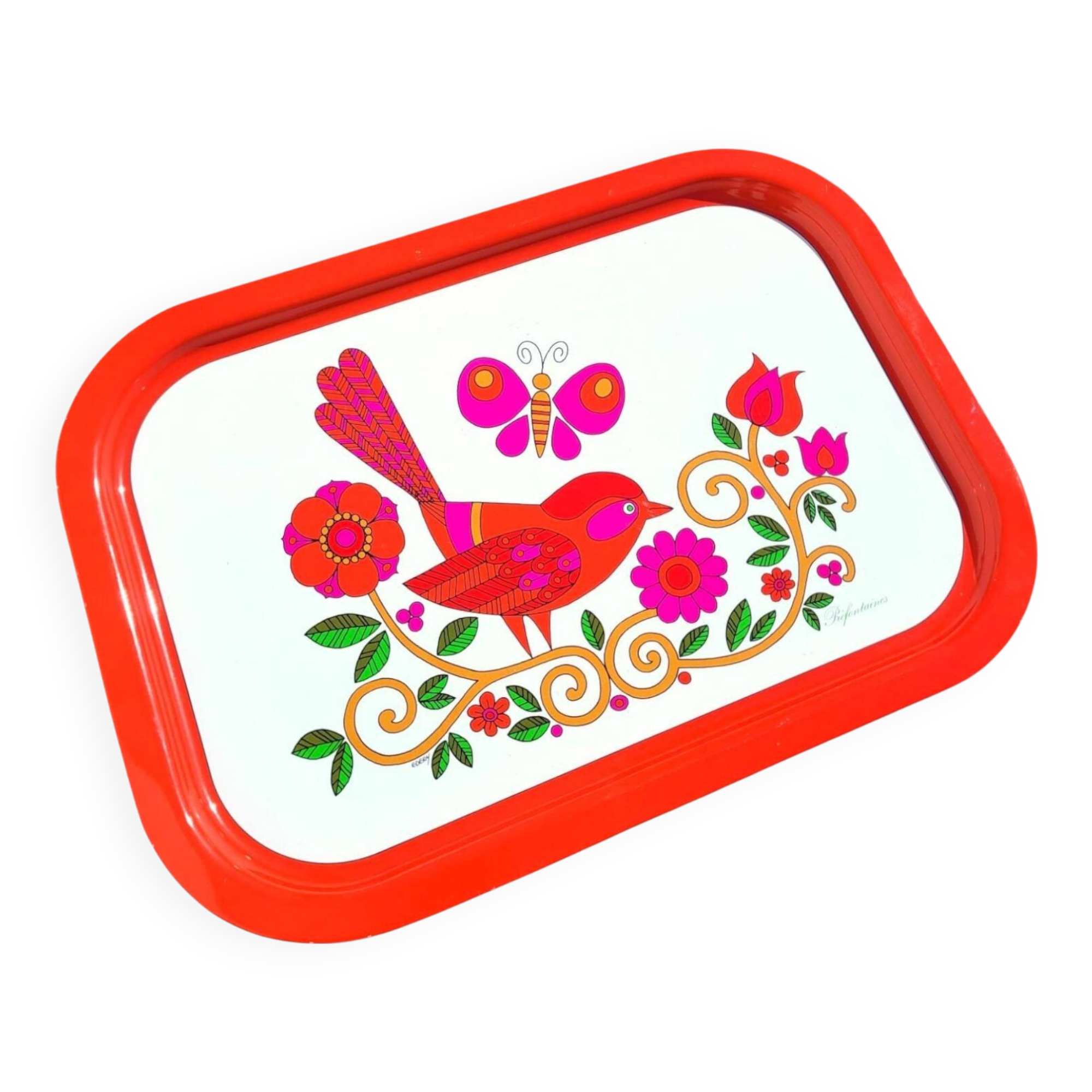 Vintage Préfontaines 70s tray