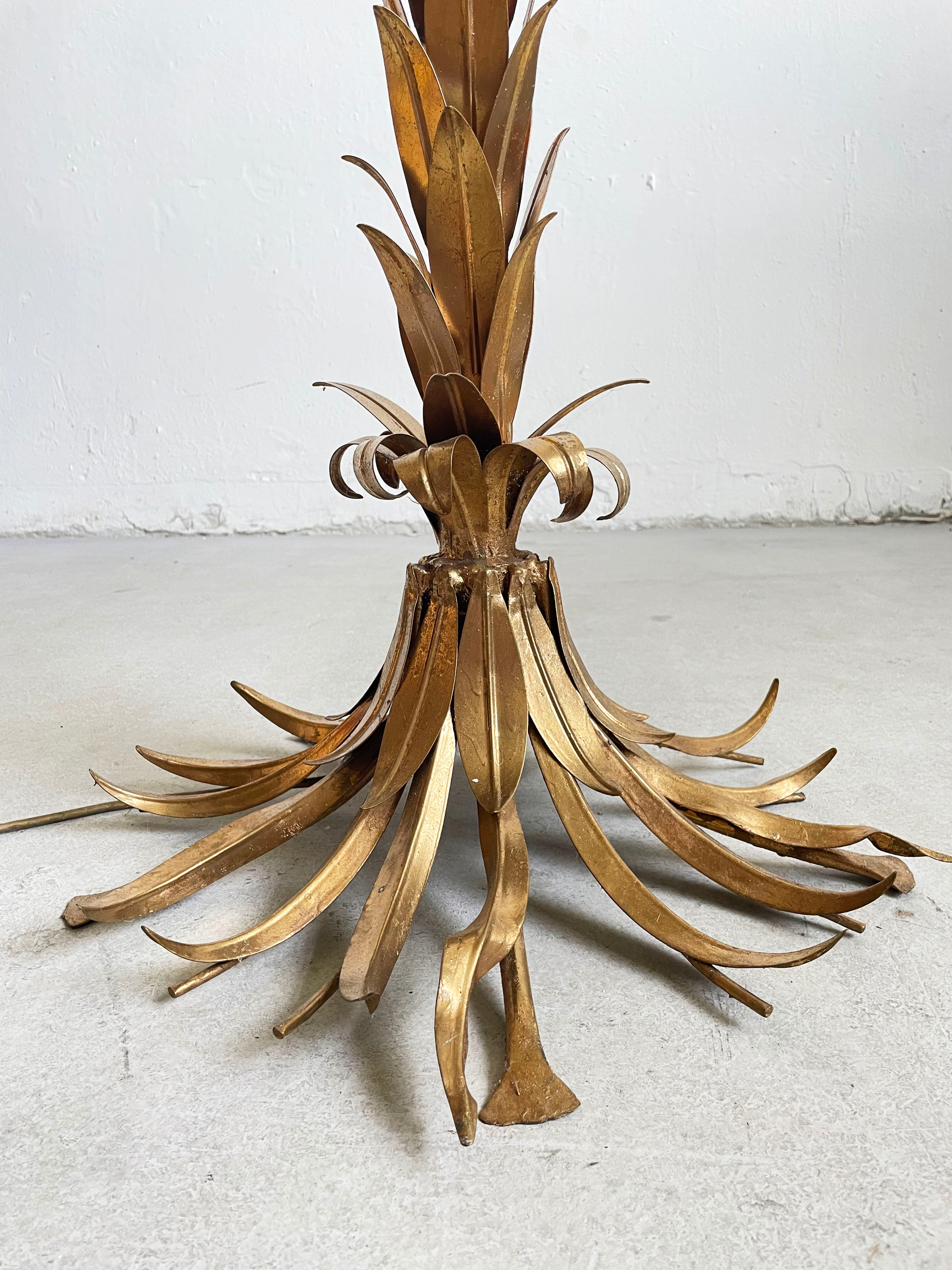 Large Hollywood Regency Palm-Tree Floor Lamp by Hans Kögl, Germany 1970s