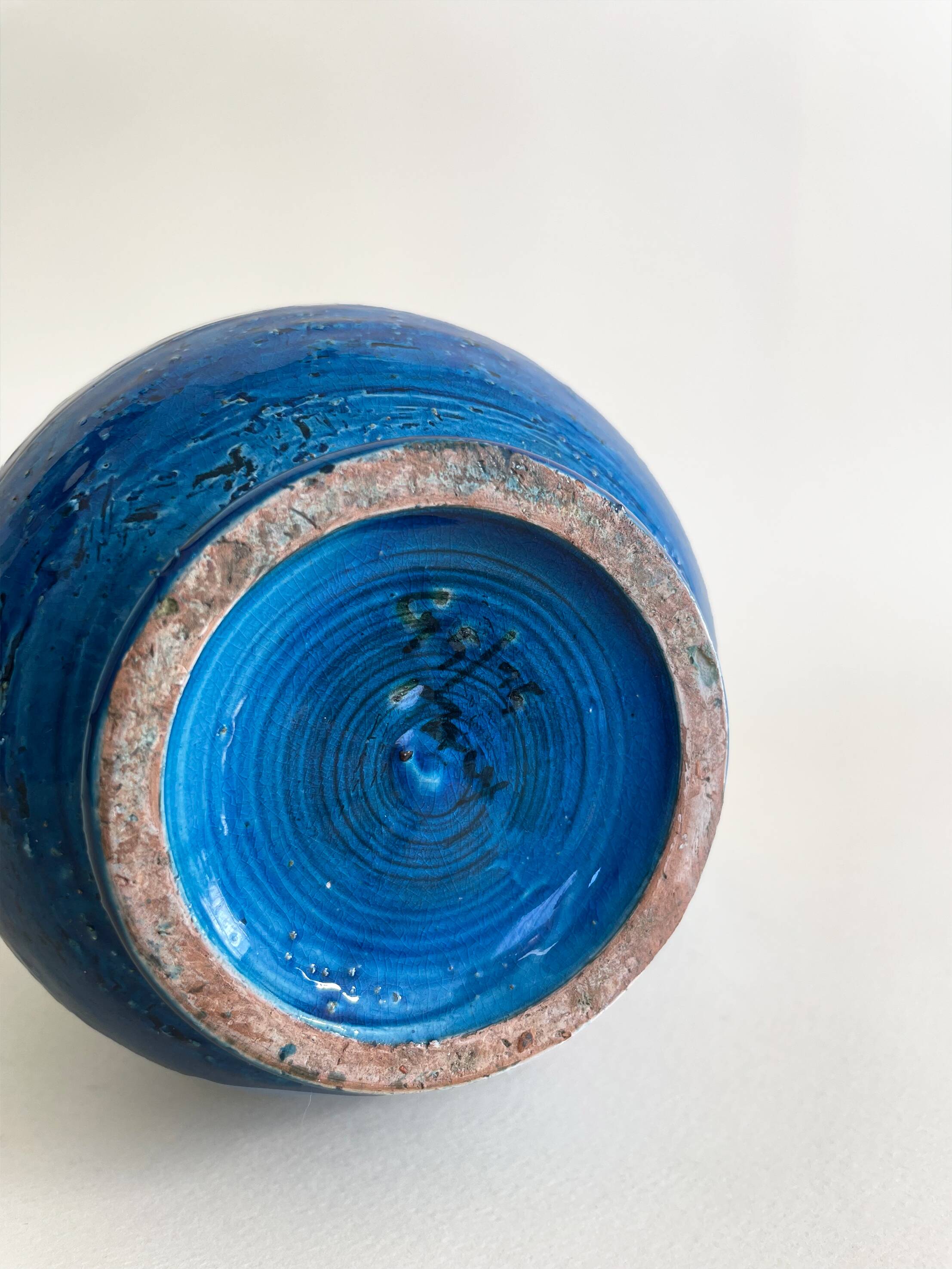 Rimini Blu Ceramic Pitcher by Aldo Londi for Bitossi