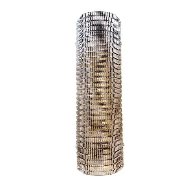 Smoked Diamanted Rectangular Murano Glass Wall Sconce-Set of Two