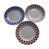 Lot of 3 plates from Digoin