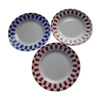 Lot of 3 plates from Digoin