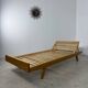 Ancienne banquette Daybed / lit réglable en bois design Holma vintage années 60