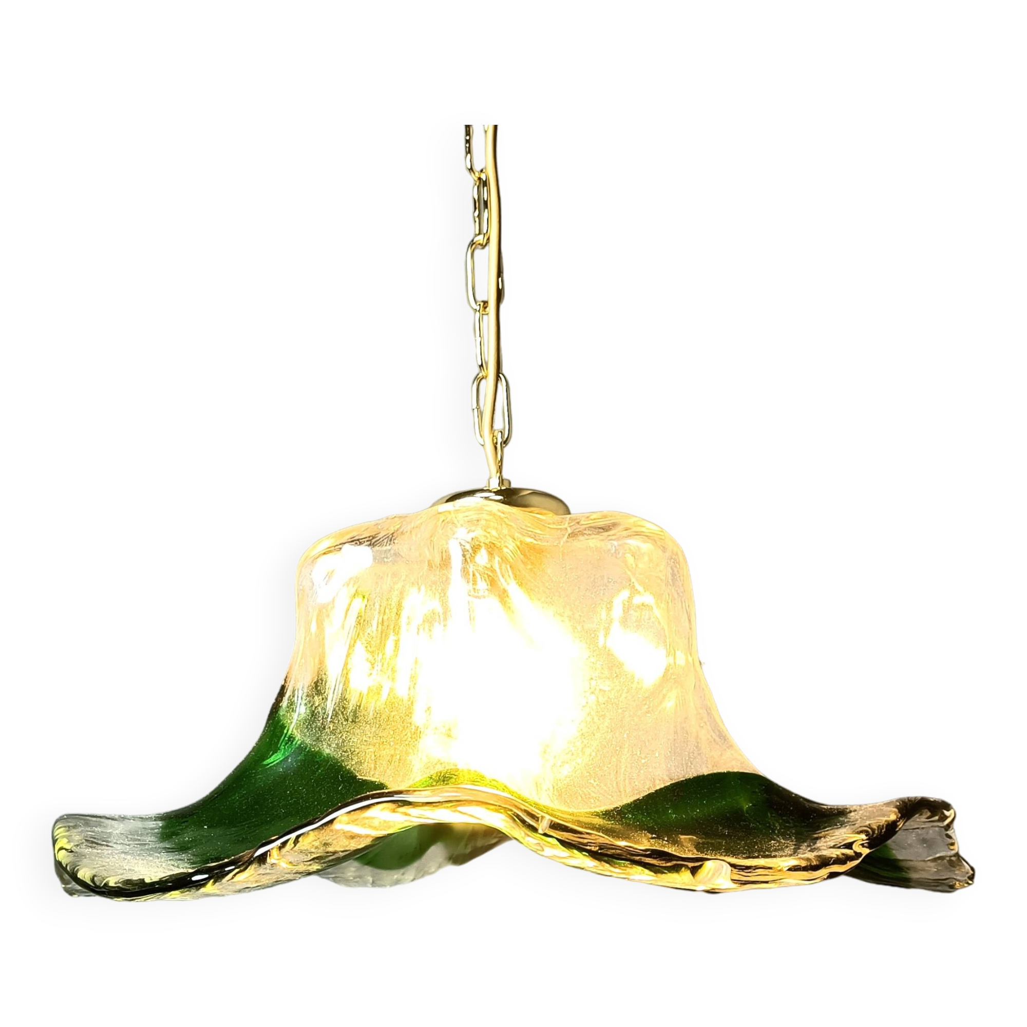 Vintage murano glass pendant light, for Mazzega, 1960s