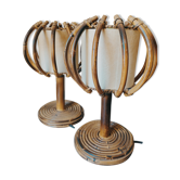 Lampes de chevet en rotin