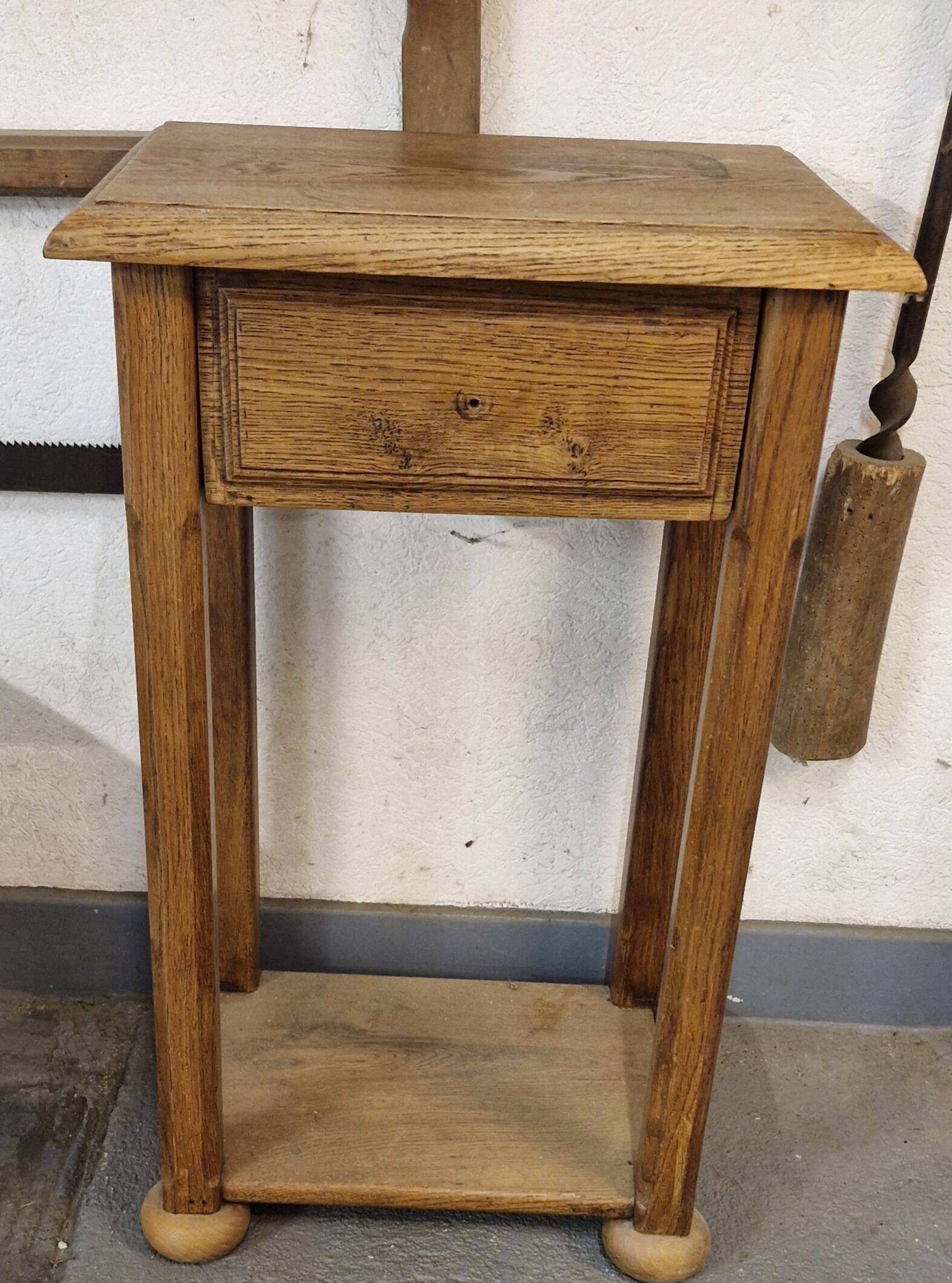 Wooden bedside table