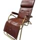 Fauteuil relax inclinable lama en cuir marron et structure tubulaire – italie – années 1960/1970