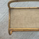Vintage rattan side table with magazine rack