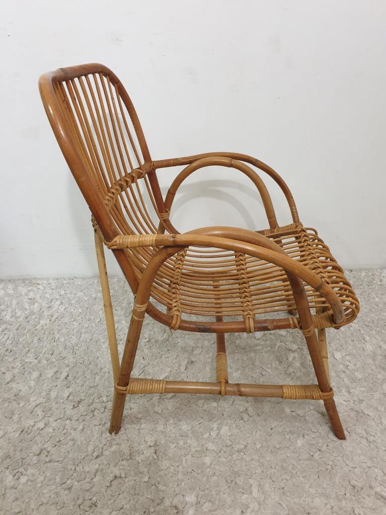 Vintage rattan armchair