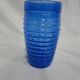 Lot de 6 verres vintage en verre bleu