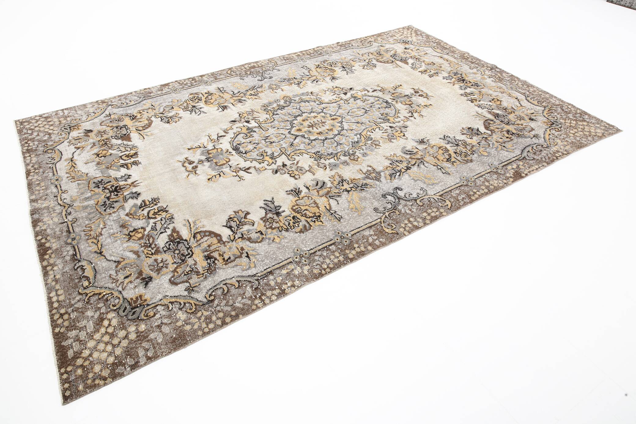 7x10 Rug For Living Room Classic Vintage Turkish Rug, 201x324Cm SK 1871