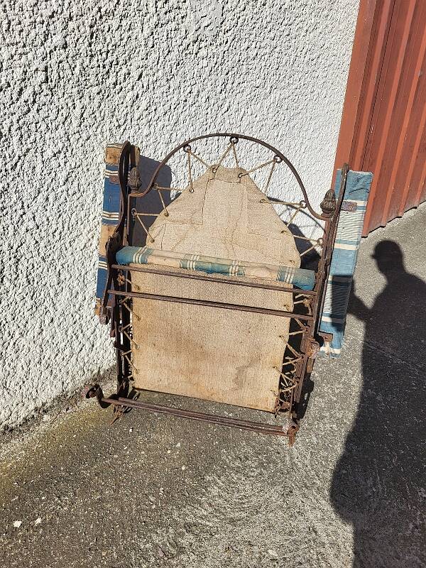 Folding camping chaise longue armchair empire of the 19th century