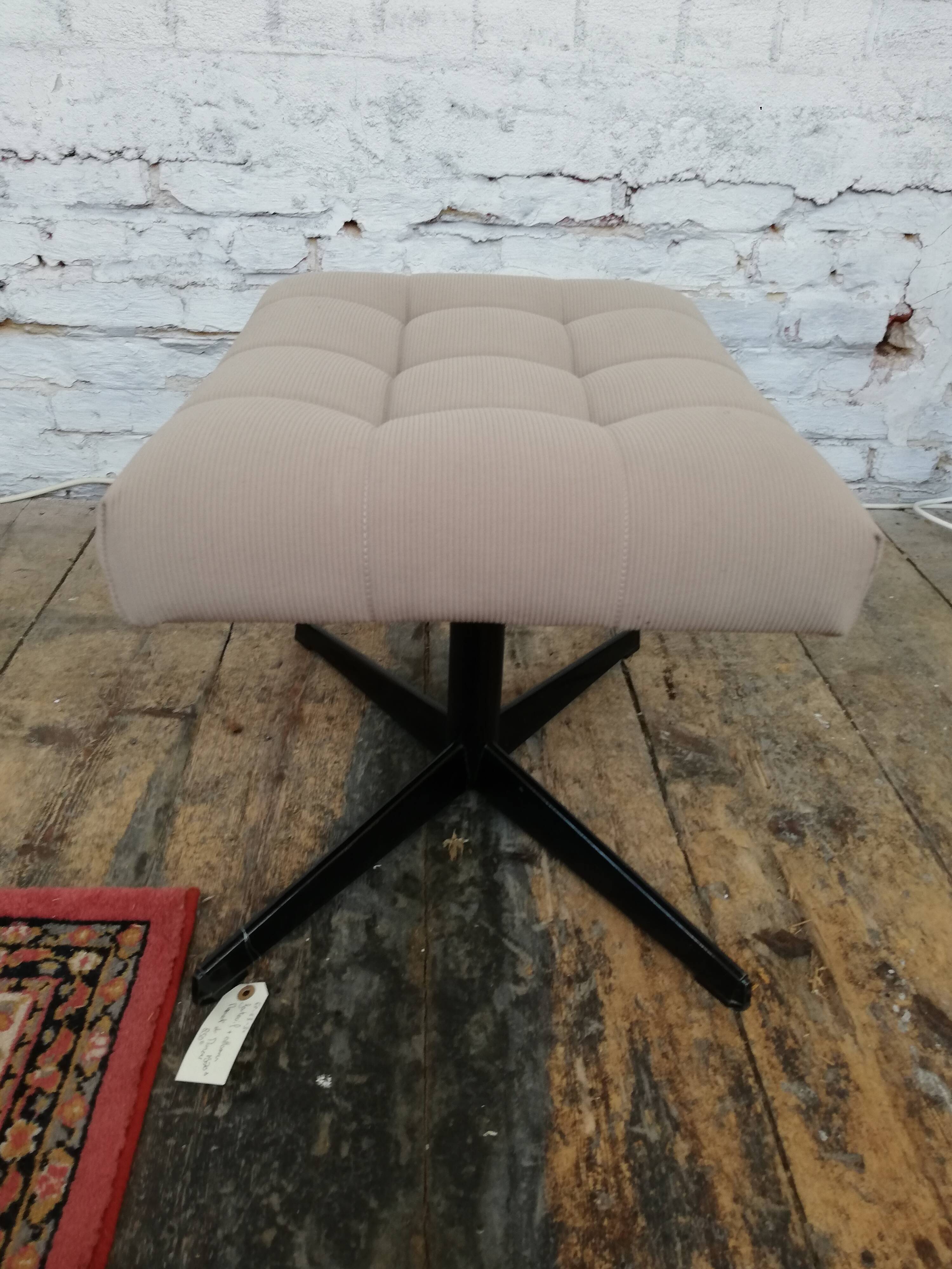 Armchair with Czech footrest, 1960, Munzar and Moravian
