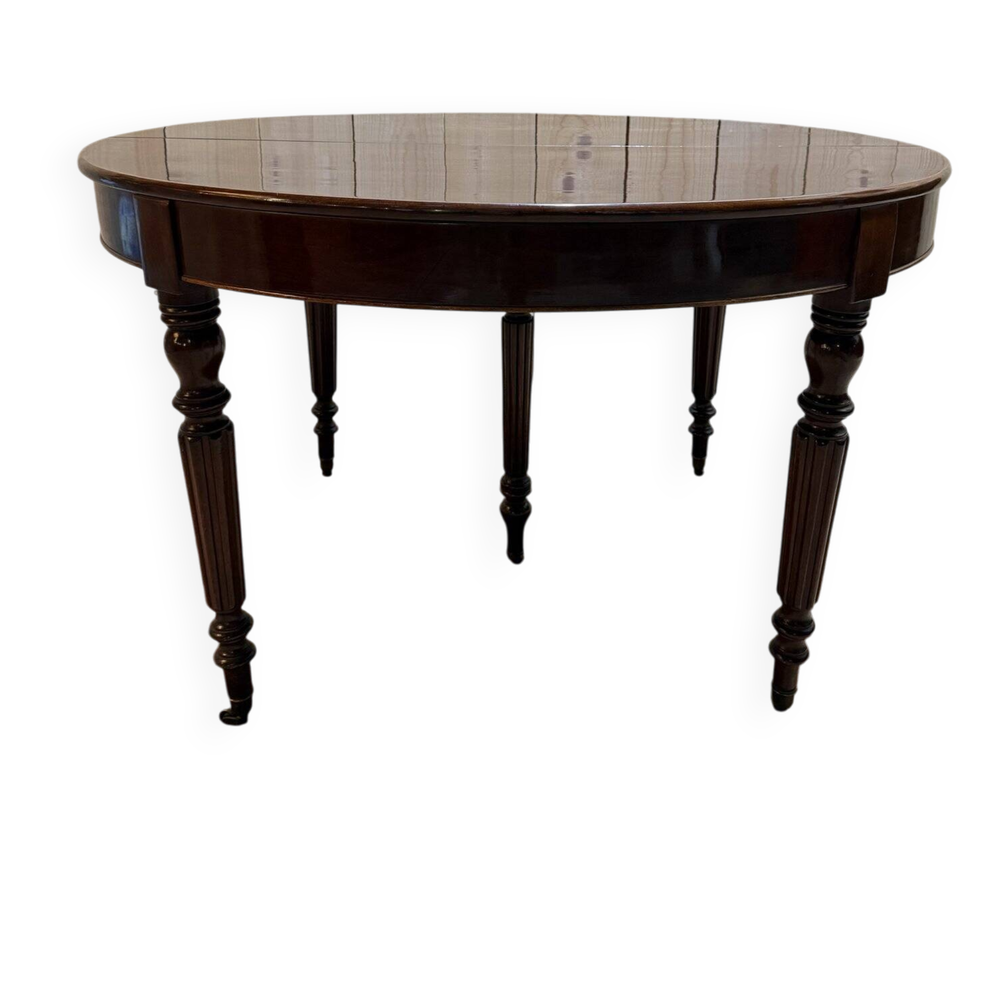 Louis Philippe style oval mahogany dining table