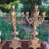 Pair of bronze candelabra nineteenth century