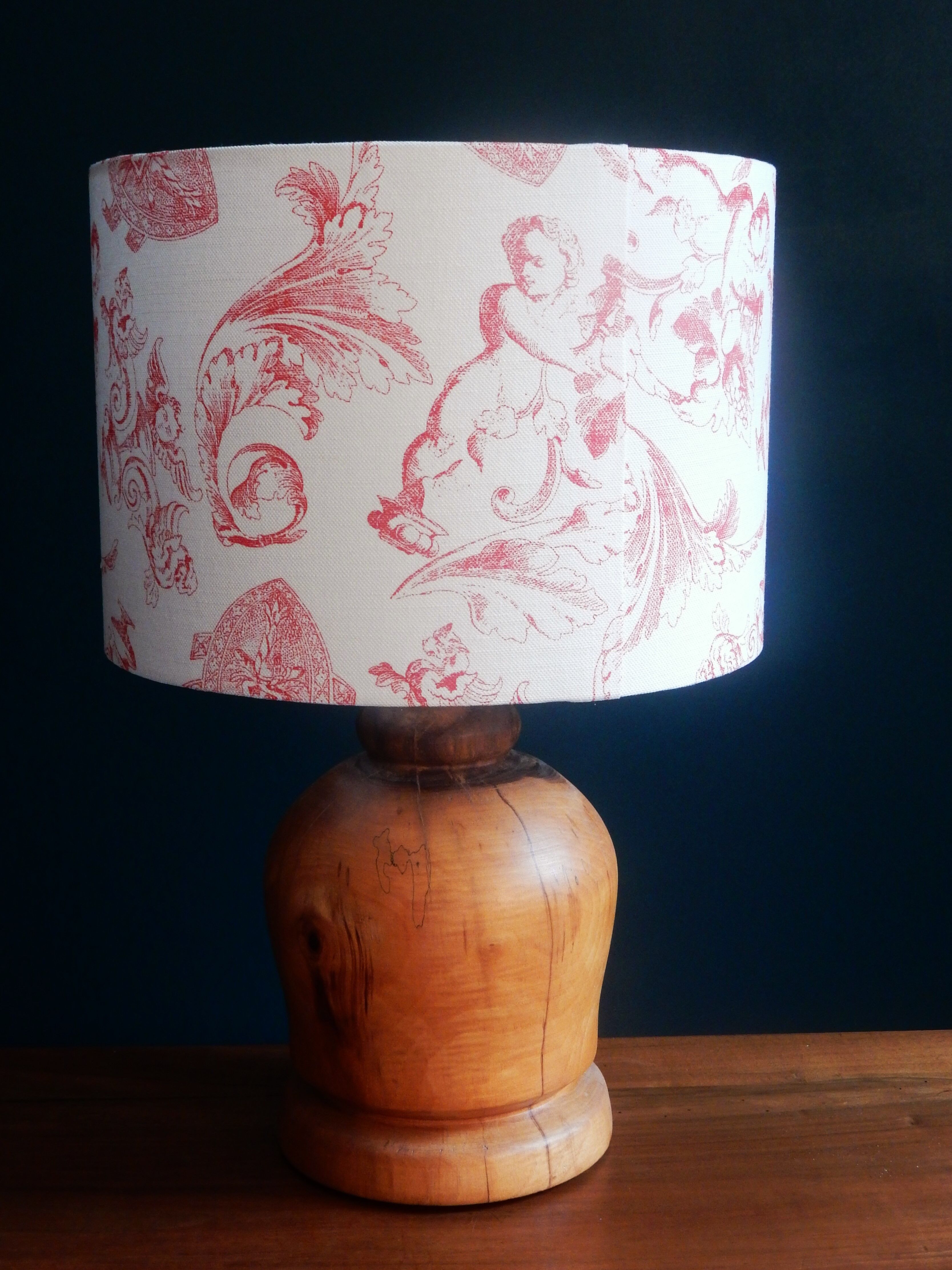 Abat-jour Toile De Jouy Motif Diane Chasseresse - Coton Neuf