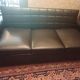 Canape vintage skai noir convertible