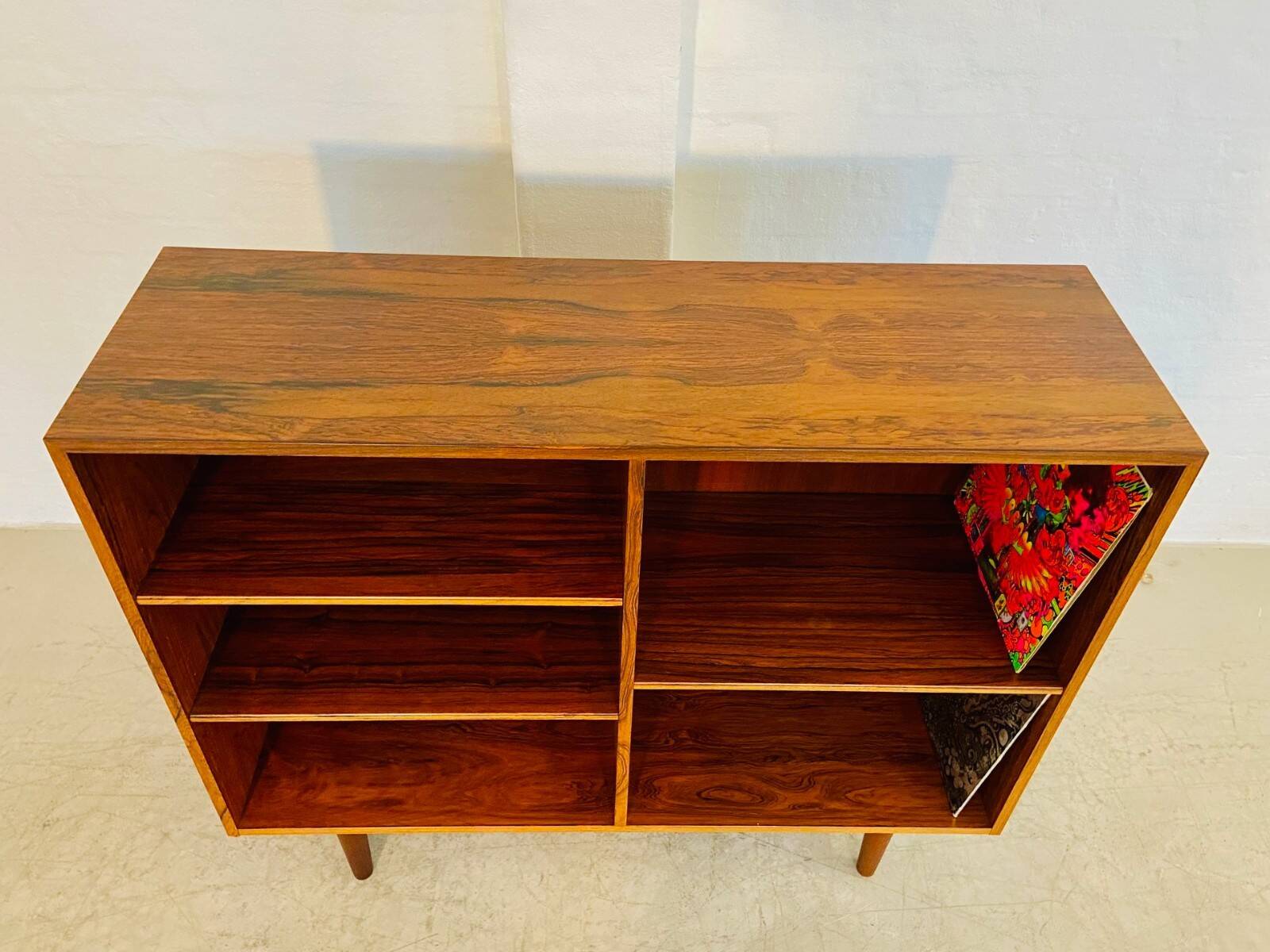 Vintage Danish mid-century retro rosewood bookcase 1960s