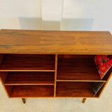 Vintage Danish mid-century retro rosewood bookcase 1960s