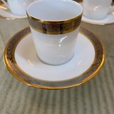 Trio of Limoges Sologne Porcelain Cups and Saucers