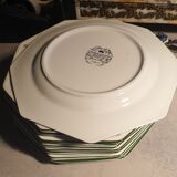 Flat plates Johnson Brothers 1980s "Eternal Beau" octagonal design