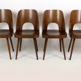 Set of 4 wooden chairs by Oswald Haerdtl for ton, 1950s, no. 515