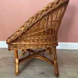 Small wicker children's armchair