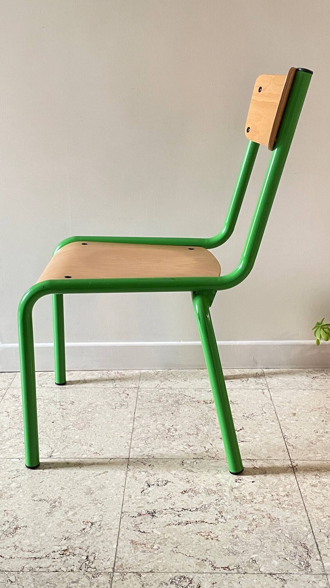 CHAISE d'Ecole pour KIDS Verte VINTAGE