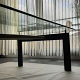 Coffee table metal and glass