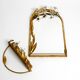 Metall wall mirror and matching shelf gold plated plated by Banci Firenze