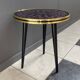Petite table de plante en verre rond des années 1960