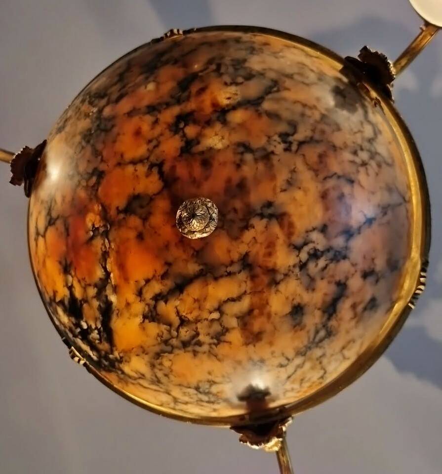 lustrous gold bronze and alabaster