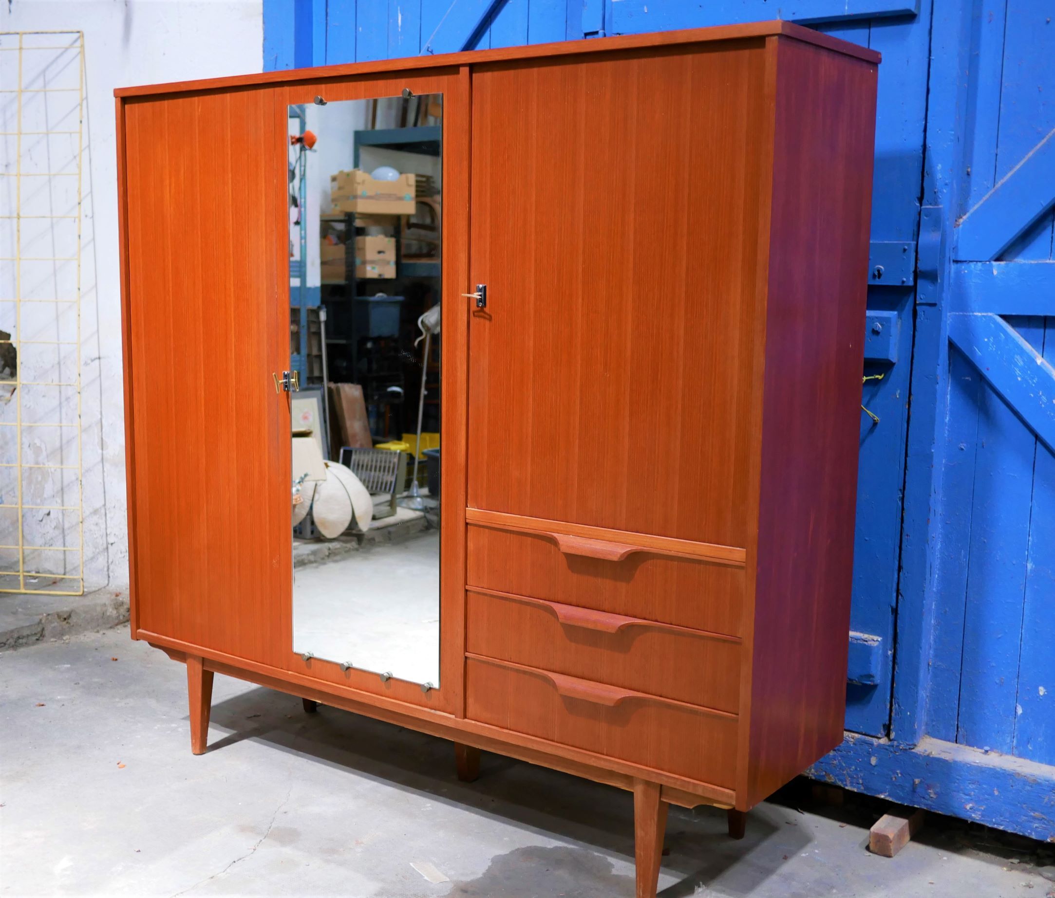 Vintage teak wardrobe