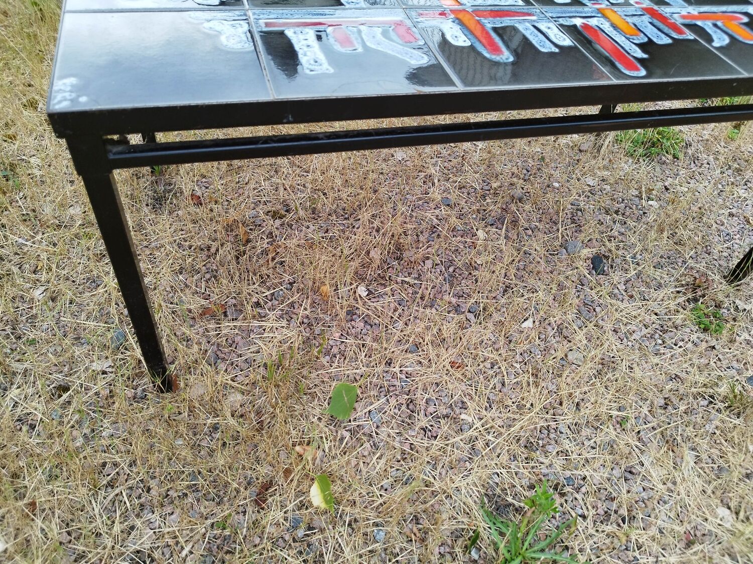 Ceramic iron coffee table ADRI Vallauris