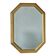 Golden octagonal mirror with bevelled glass from the 1970s.