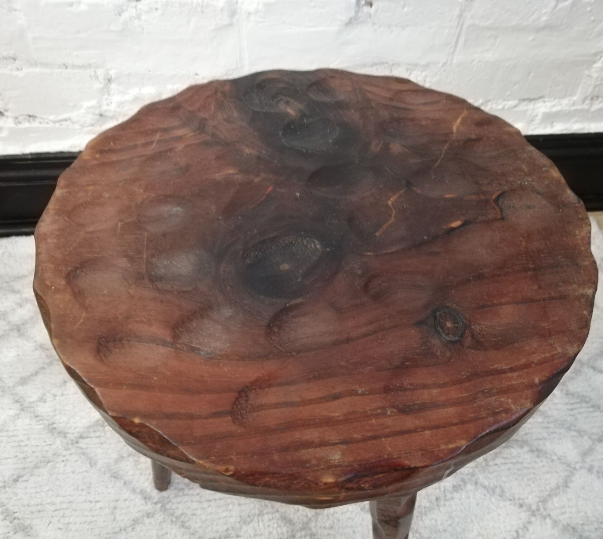 Brutalist tripod stool