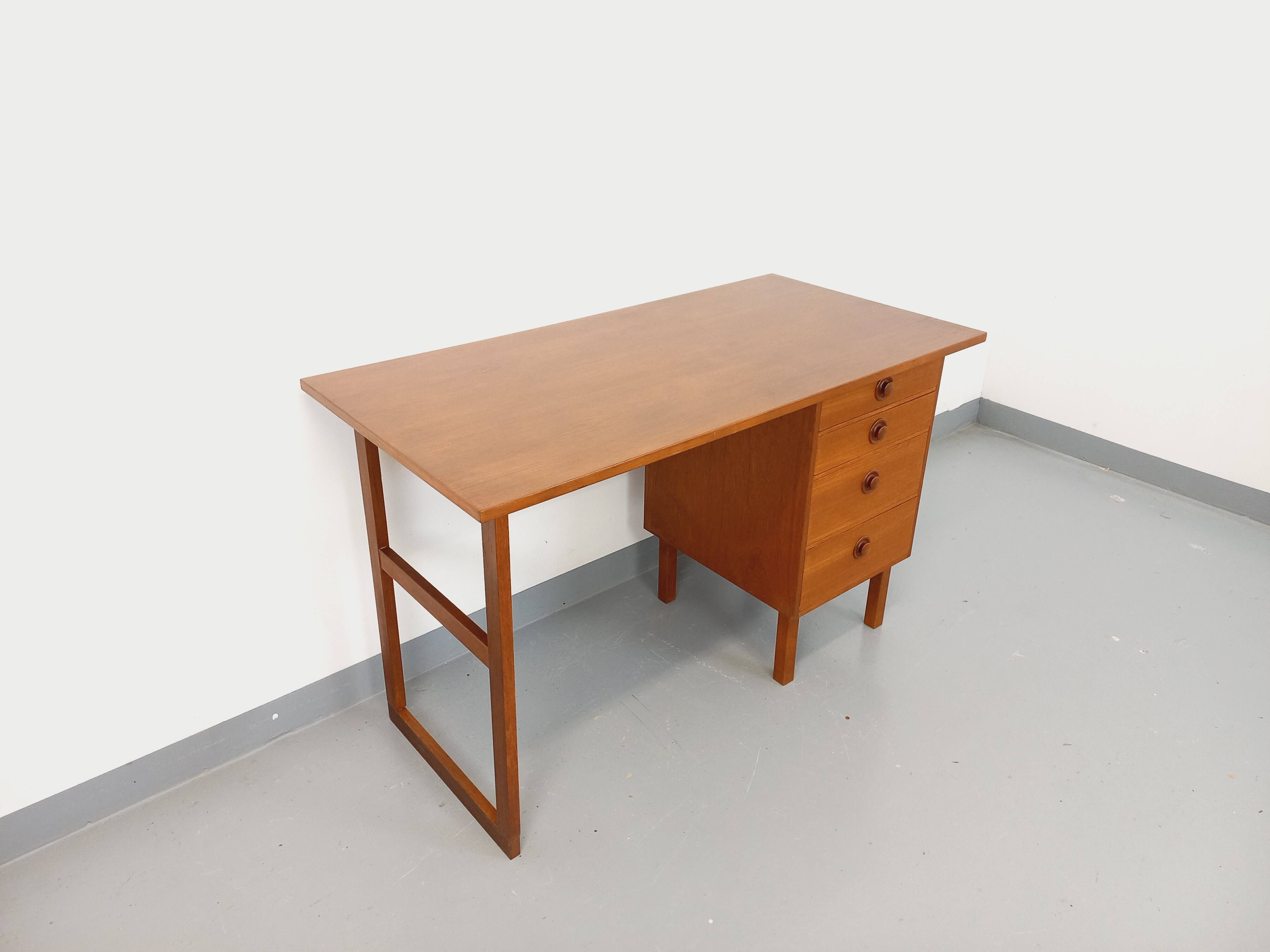 Vintage Scandinavian teak desk from the 60s