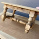 Small stool rustic raw oak sculpted top