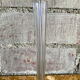 Large Antique Glass Flower Vase + Vertical Blue Lines 80cm Vintage