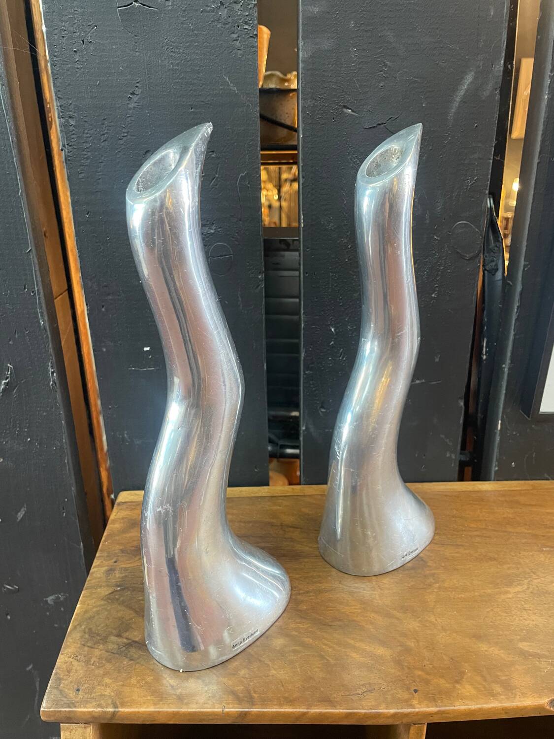 Pair of Anna Everlund candlesticks