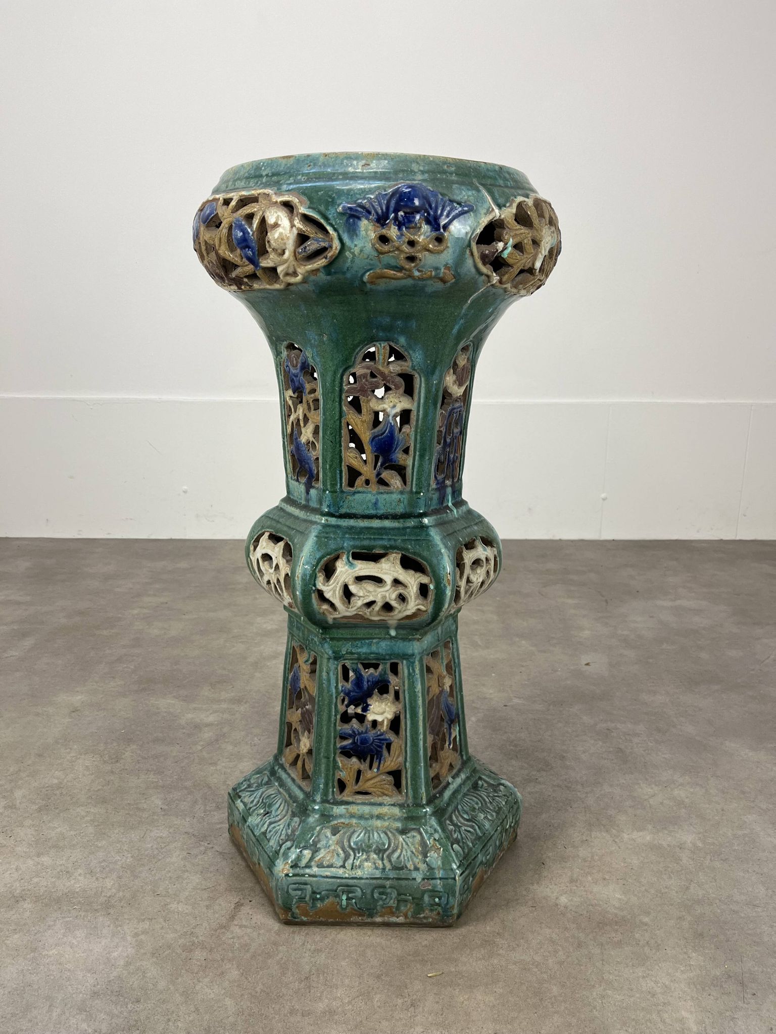 Chinese glazed stoneware stand